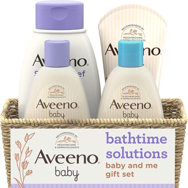 Aveeno Baby and Me Bathtime Gift Set: Gentle Care for Baby and Mom